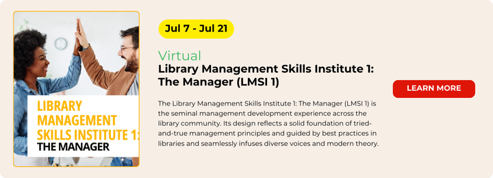 Library Management Skills Institute 1_ The Manager (LMSI 1)